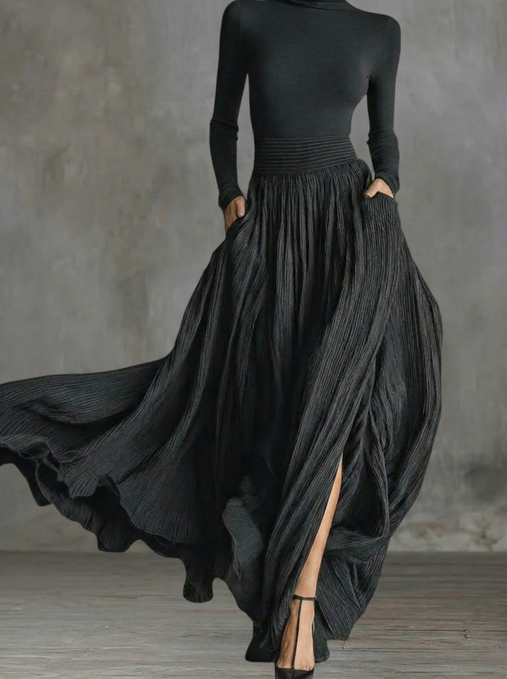 Alvea™ Vestido maxi de cintura alta