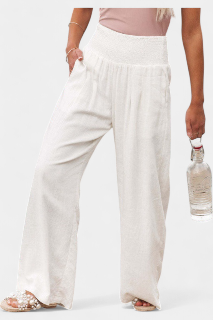 Alvea™ Lexia Pantalón de Algodón y Lino con Corte Fluido y Elegancia Natural