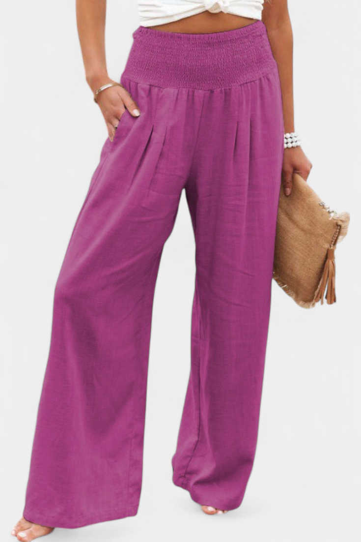 Alvea™ Lexia Pantalón de Algodón y Lino con Corte Fluido y Elegancia Natural