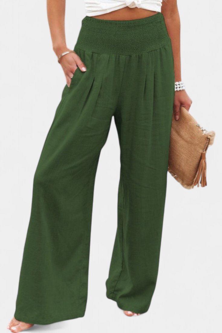 Alvea™ Lexia Pantalón de Algodón y Lino con Corte Fluido y Elegancia Natural