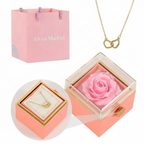 Alvea™ Cofre Rosa Eterna con Collar Grabado