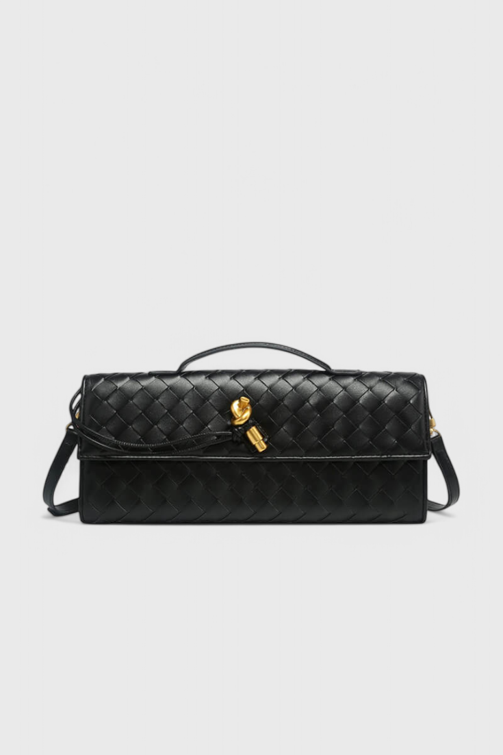 Alvea™ Melanie Clutch con Detalle de Nudo Dorado