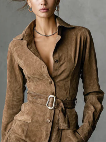 Alvea™ Vestido midi de manga larga