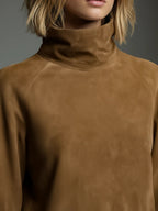 Alvea™ Minivestido holgado de ante con cuello alto
