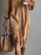 Alvea™ Vestido midi de pana