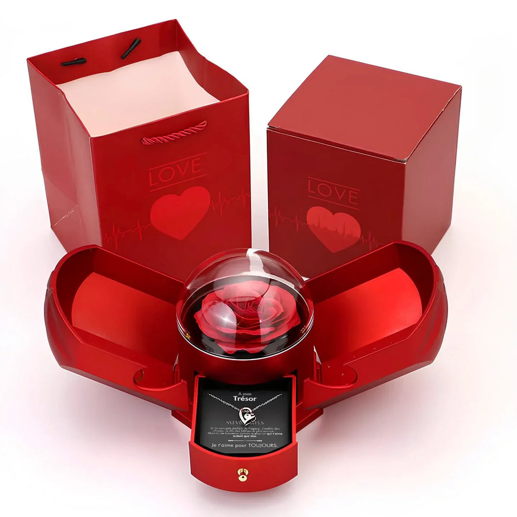 Alvea™ Cofre Rosa Eterna “A mi Tesoro” con Collar