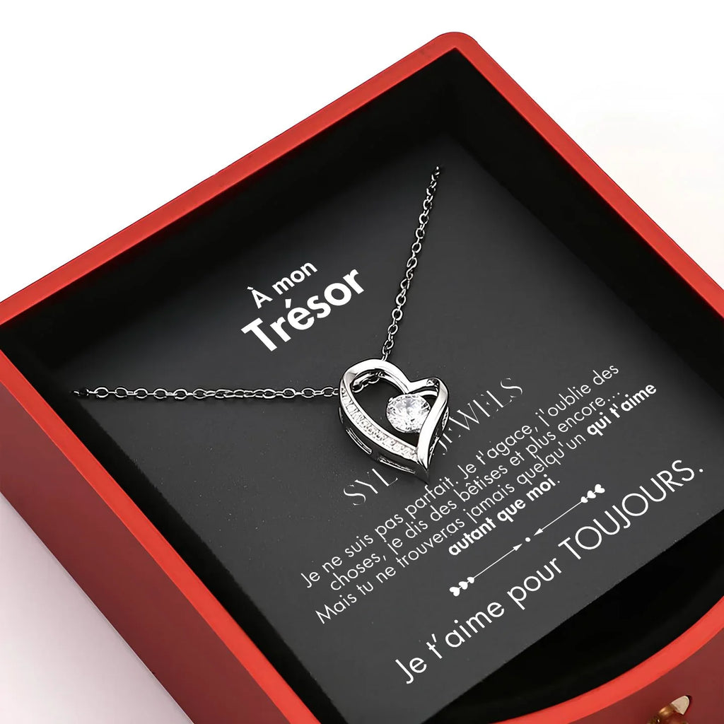 Alvea™ Cofre Rosa Eterna “A mi Tesoro” con Collar
