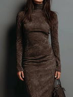 Alvea™ Vestido midi largo marrón