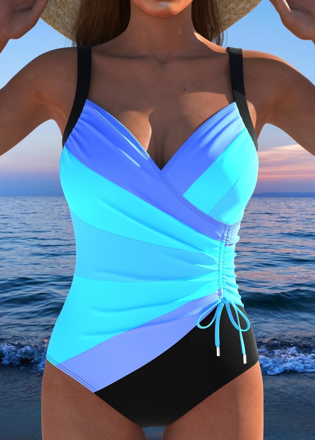 Alvea™ Éloria – Traje de baño elegante con estampado colorido