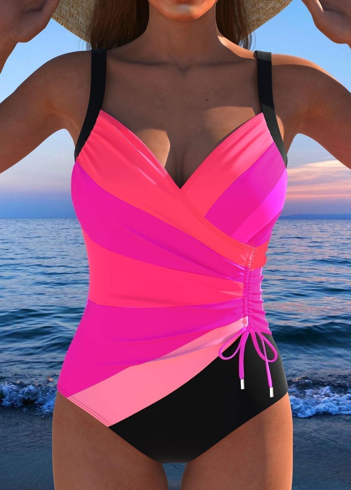 Alvea™ Éloria – Traje de baño elegante con estampado colorido