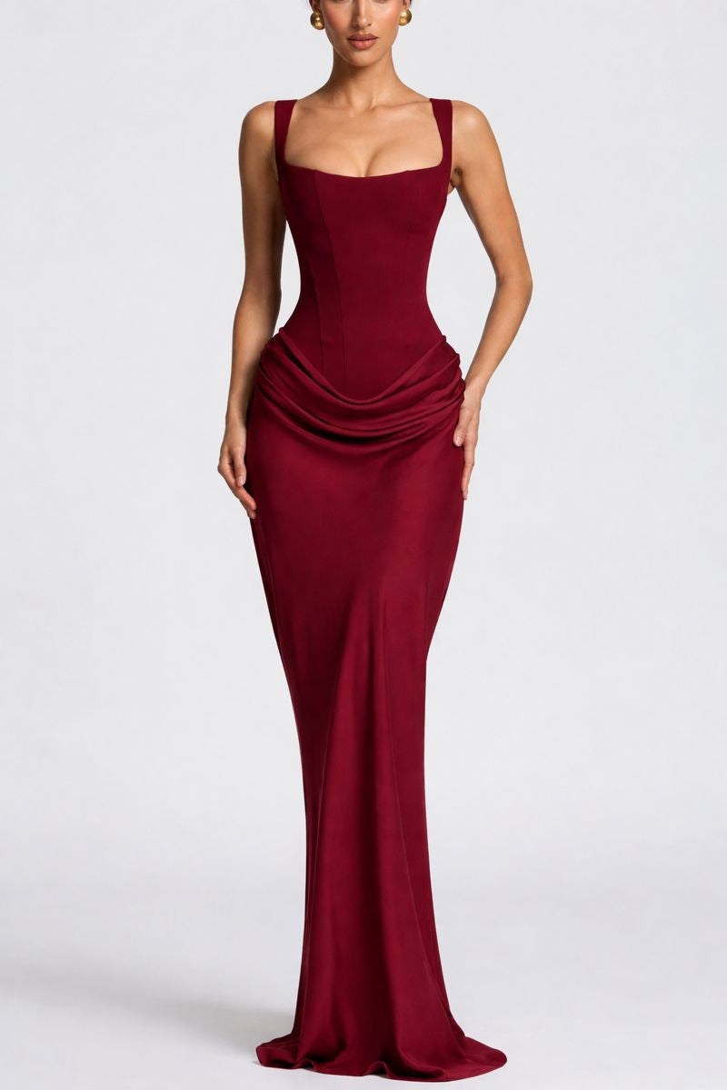 Alvea™ Vestido maxi de escote cuadrado