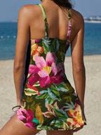 Alvea™ Fiesta – Tankini gráfico floral con short, efecto vientre plano