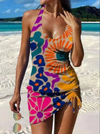 Alvea™ Fiesta – Tankini gráfico floral con short, efecto vientre plano