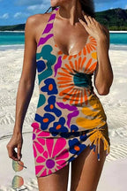 Alvea™ Fiesta – Tankini gráfico floral con short, efecto vientre plano