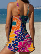 Alvea™ Fiesta – Tankini gráfico floral con short, efecto vientre plano