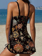 Alvea™ Fiesta – Tankini gráfico floral con short, efecto vientre plano