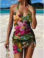 Alvea™ Fiesta – Tankini gráfico floral con short, efecto vientre plano