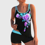Alvea™ Flor – Tankini floral con short, efecto vientre plano