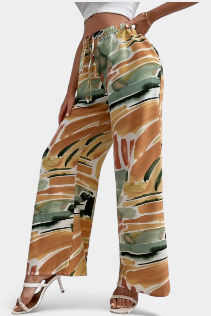 Alvea™ Senda Pantalones de Pierna Ancha con Estampado Abstracto