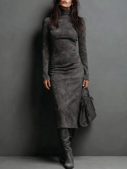 Alvea™ Vestido midi largo marrón