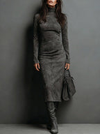 Alvea™ Vestido midi largo marrón
