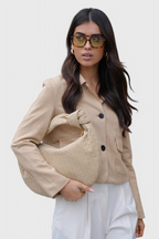 Alvea™ Lila Bolso Mediano Woven con Detalle de Nudo