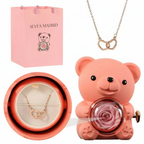 Alvea™ Oso Rosa Eterna con Collar Grabado