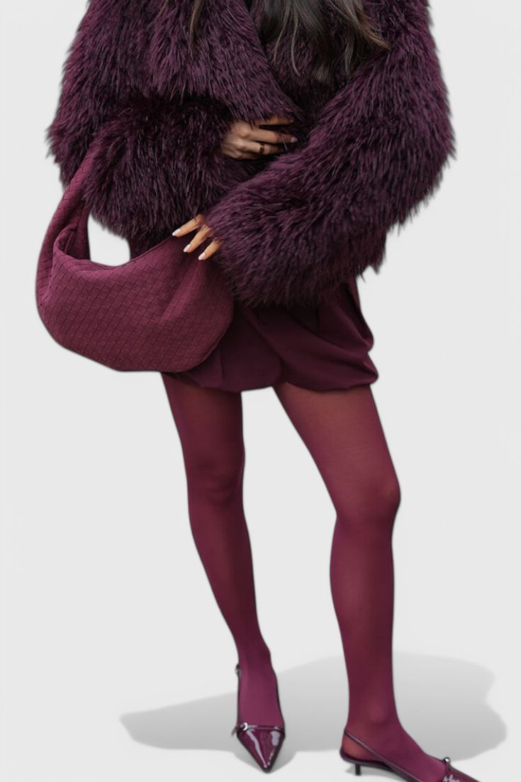 Alvea™ Lila Bolso Mediano Woven con Detalle de Nudo