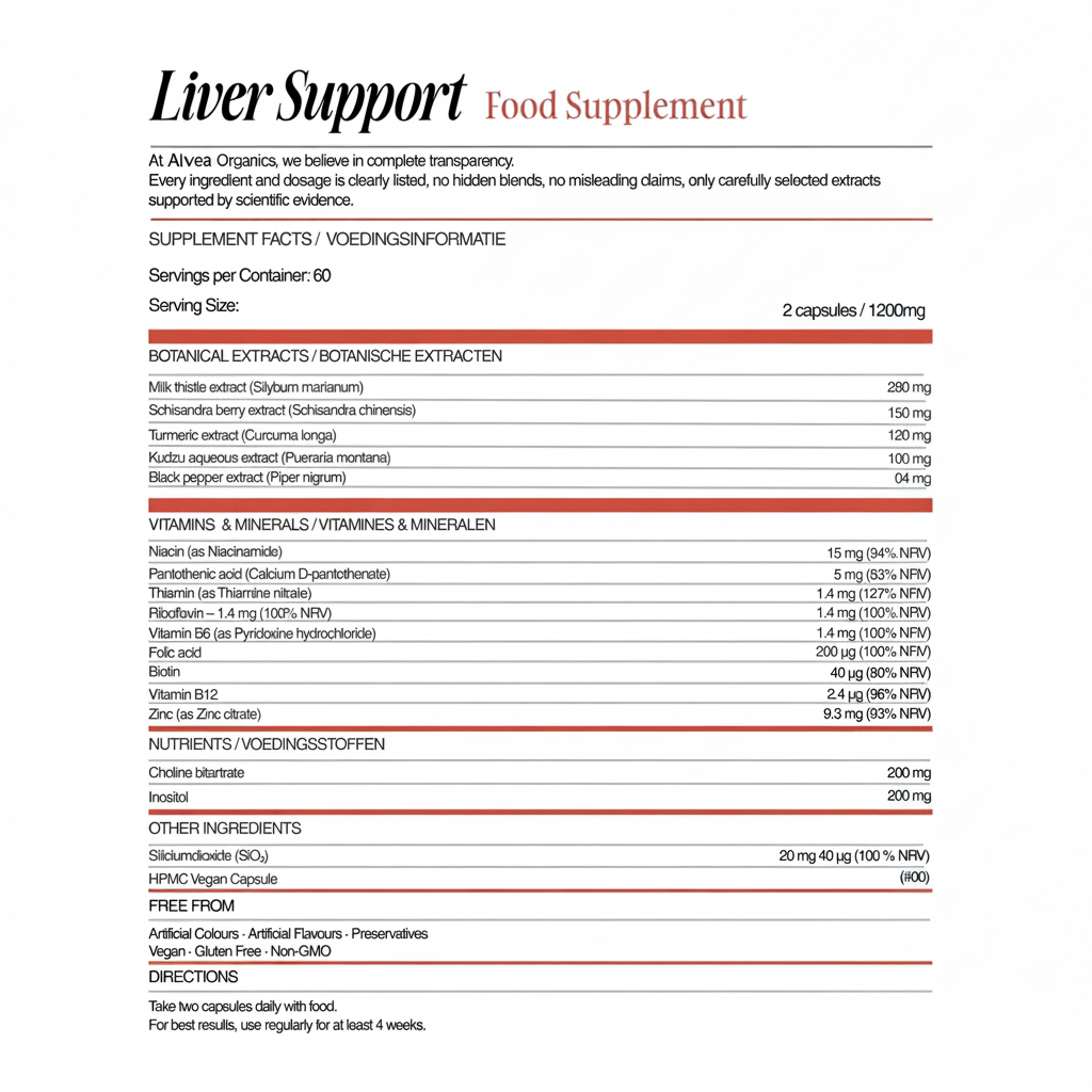 Liver Support | Lever Detox & Celbescherming met Mariadistel & Schisandra