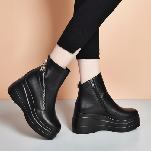 Alvea™ Botines Ortopédicos de Piel con Plataforma⏐Edición Premium