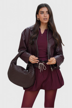 Alvea™ Lila Bolso Mediano Woven con Detalle de Nudo
